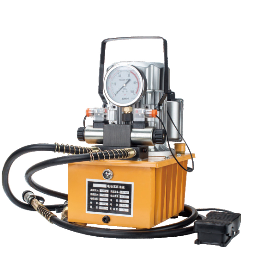 重型电动液压泵，带压力表，高效率，便携式设计，适用于工程机械和汽车使用，DB075-D2型号