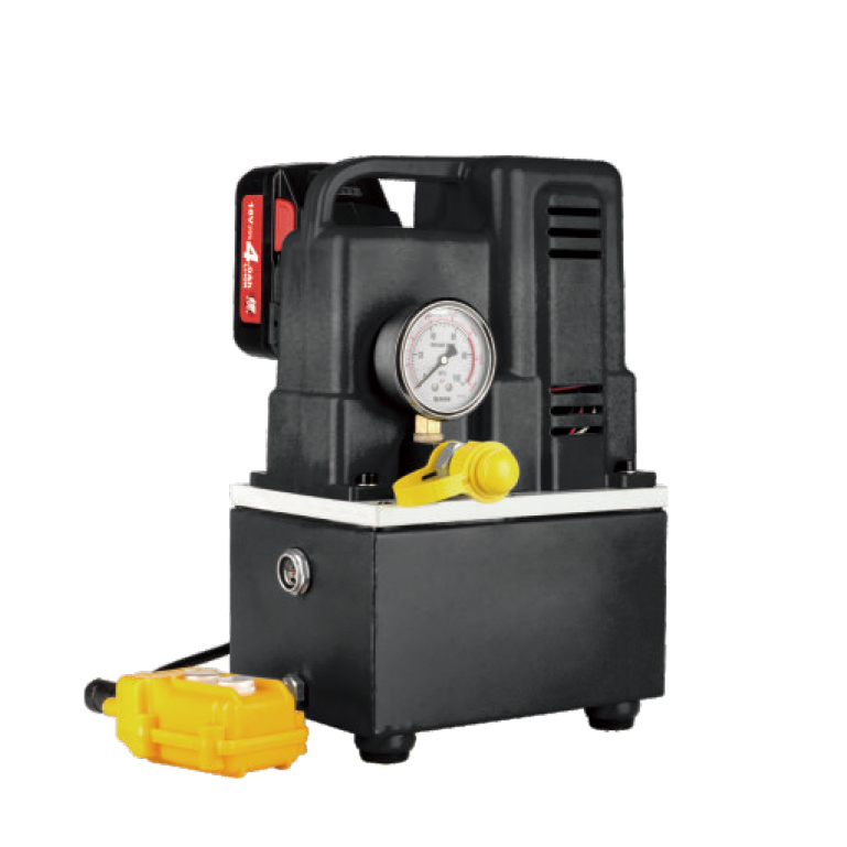 便携式电动液压泵，手动阀控制带表，工业级，适用于汽车、建筑和工程应用，ZHQ-700D型号