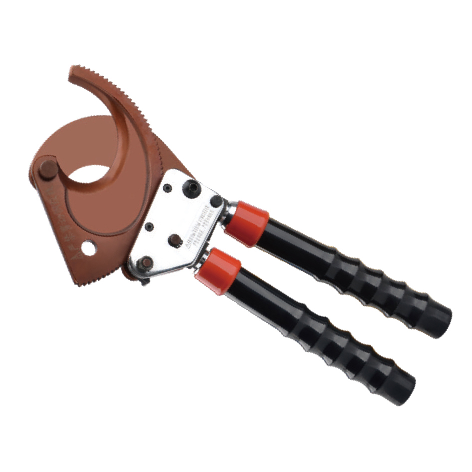 重型棘轮电缆切割器，电工电线切割工具，手持手动电缆剪切器，适用于铜和铝线缆，人体工程学握柄，J-75型号